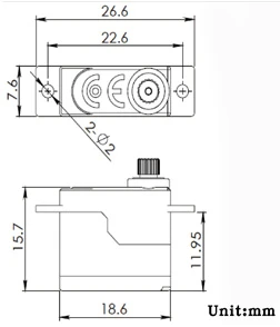 Blue Bird BMS-101DMG Servo - 1.0Kg.cm 0.07s 4.5g 8mm 7 Blue Bird BMS-101DMG Servo - 1.0Kg.cm 0.07s 4.5g 8mm - Image 5