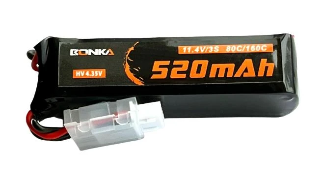 Bonka HV LiPo 3S 520mAh 11.4V 80C JST 3 Bonka HV LiPo 3S 520mAh 11.4V 80C JST