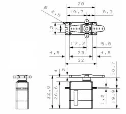 KST DS315MG Servo Servo - 4.8Kg.cm 0.07s 20.5g 12mm -Rc Airplane Store kst ds315mg servo servo 4 8kg cm 0 07s 20 5g 12mm 80