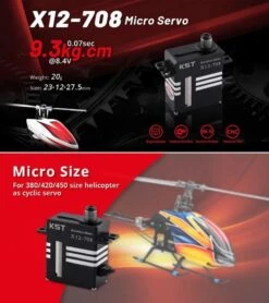 KST X12-708 Brushless Servo - 9.3Kg.cm 0.07s 21.3g 12mm 15 KST X12-708 Brushless Servo - 9.3Kg.cm 0.07s 21.3g 12mm -Rc Airplane Store kst x12 708 brushless servo 9 3kg cm 0 07s 21 3g 12mm 100