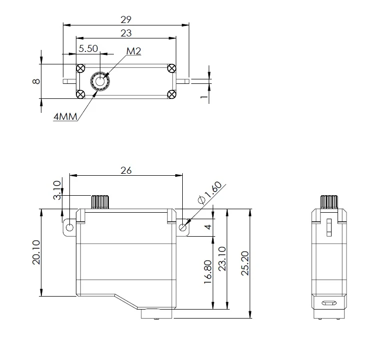 MKS HV6120 Wing Servo - 5.4Kg.cm 0.08s 11.0g 8mm 6 MKS HV6120 Wing Servo - 5.4Kg.cm 0.08s 11.0g 8mm - Image 4