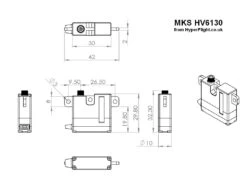 MKS HV6130 Servo - 8.1Kg.cm 0.10s 22.5g 10mm -Rc Airplane Store mks hv6130 servo 8 1kg cm 0 10s 22 5g 10mm 80